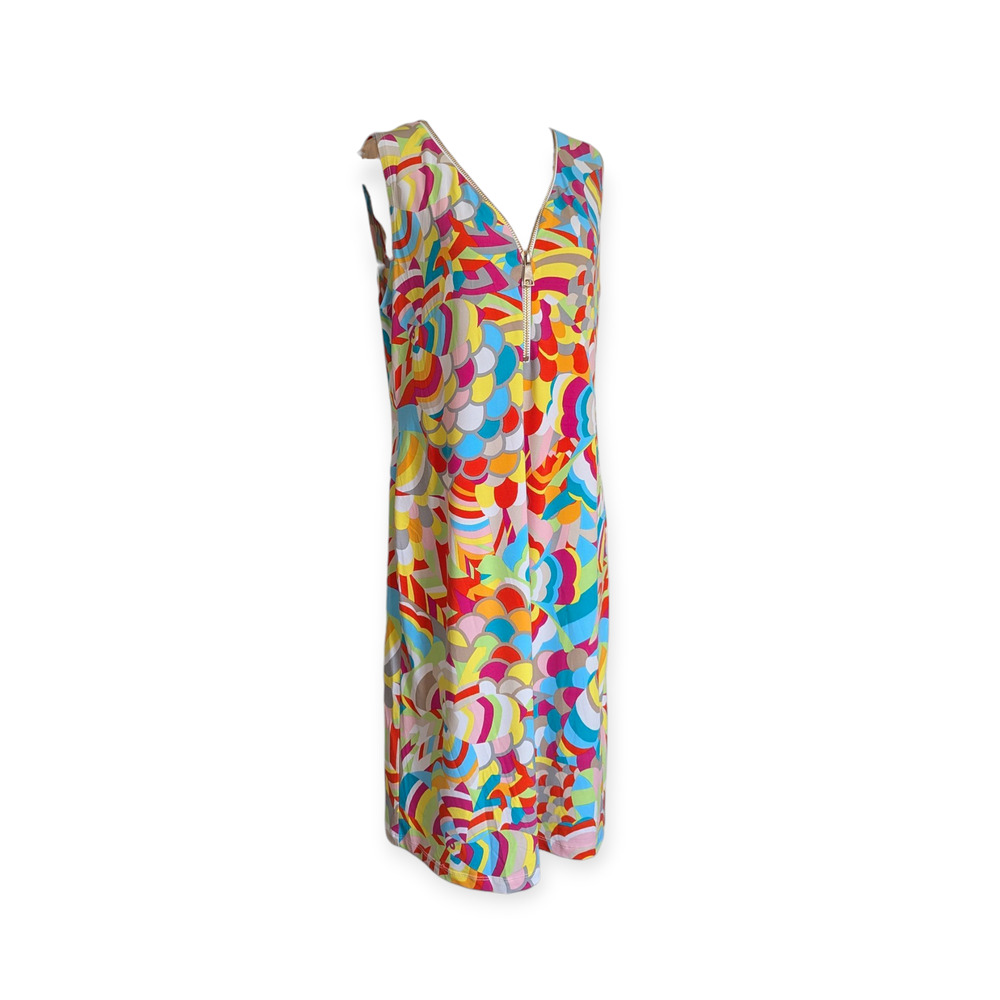 Philosophy Women's Artsy Sleeveless Front Zip Midi Dress